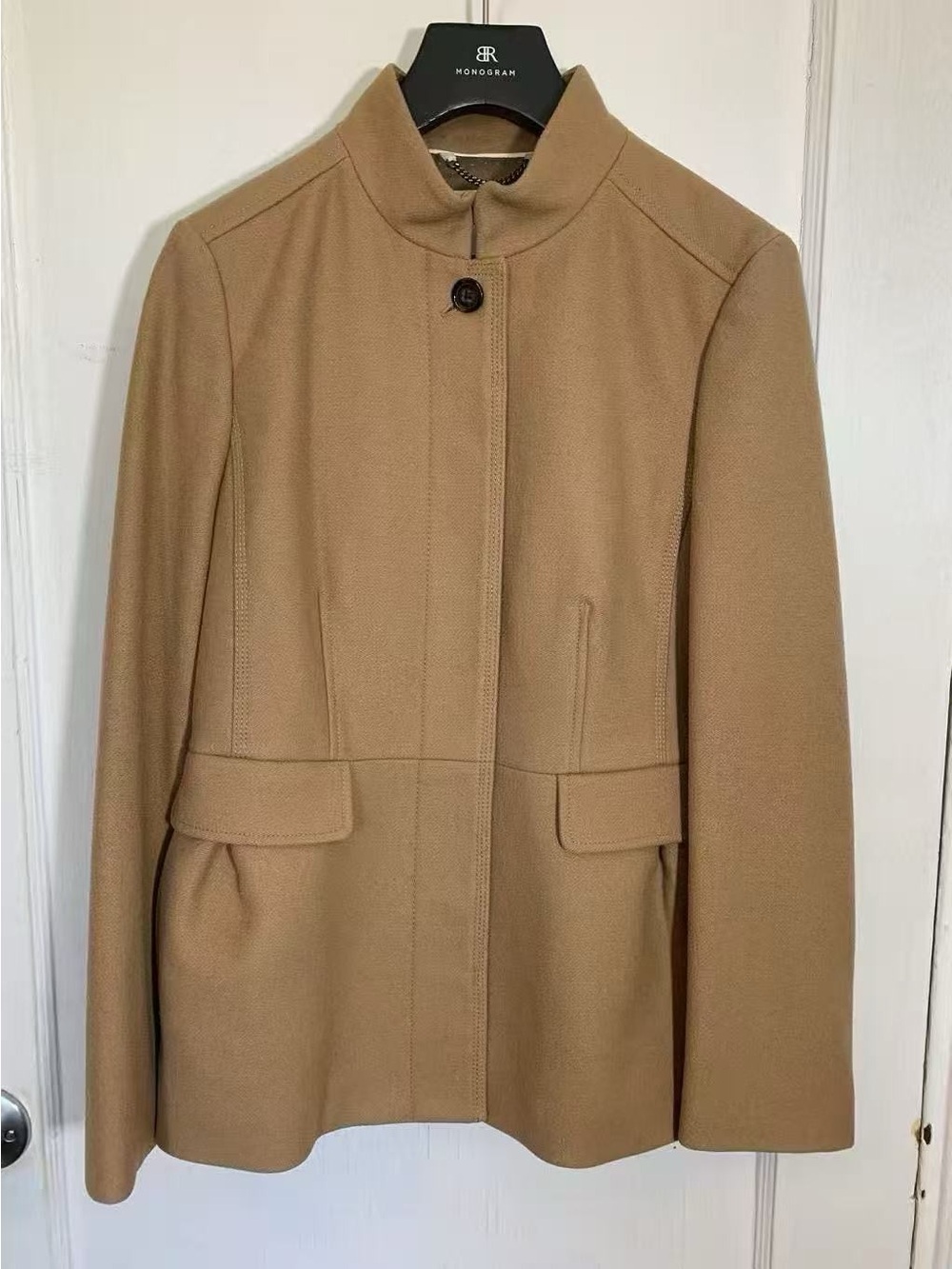 Banana Republic Camel Stand-Collar Trench Coat